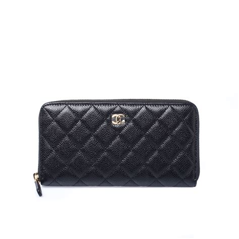 black chanel logo wallet